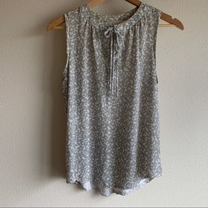 LOFT — sleeveless blouse with tie neck